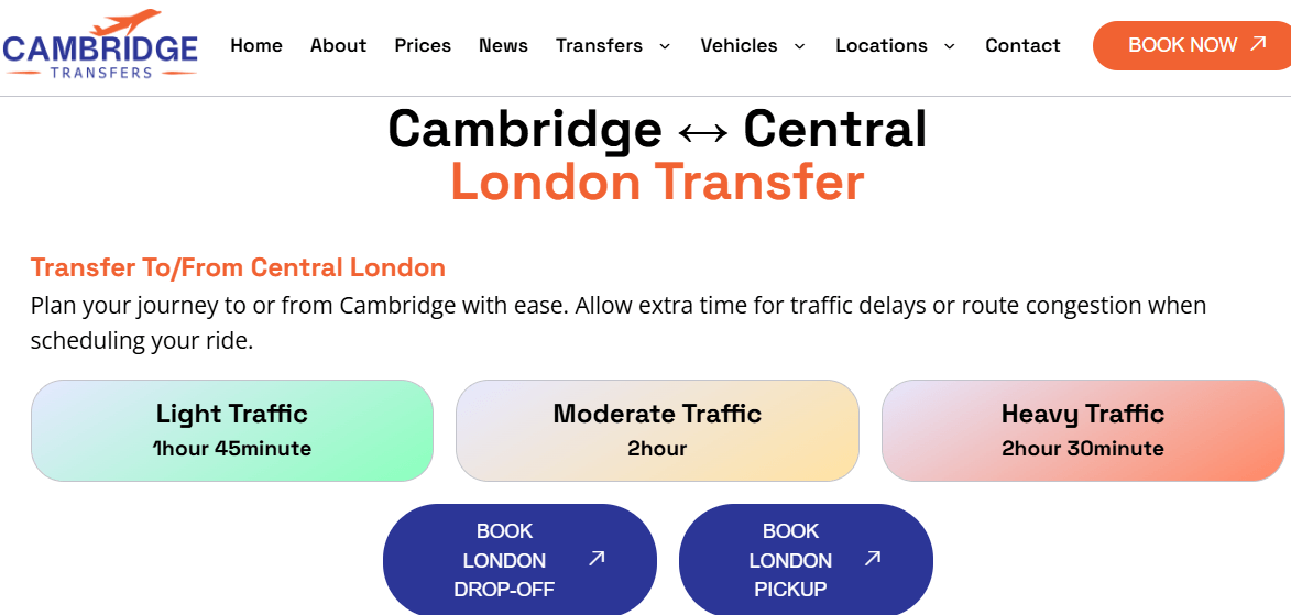 Cambridge to Central London by