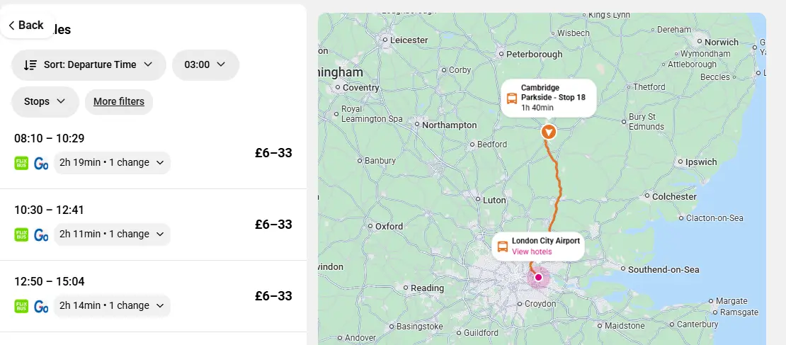 Cambridge to London City Airport 3